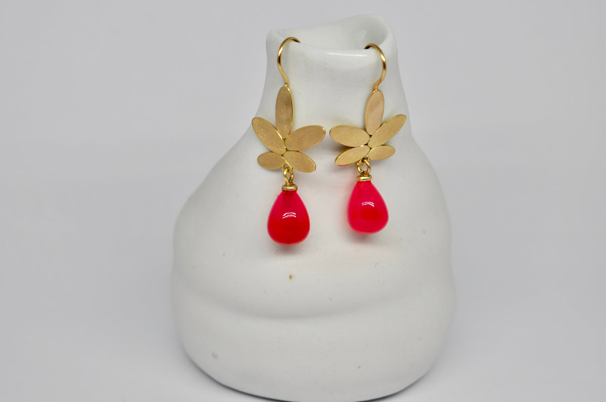 Neon Blossom Drop Earrings