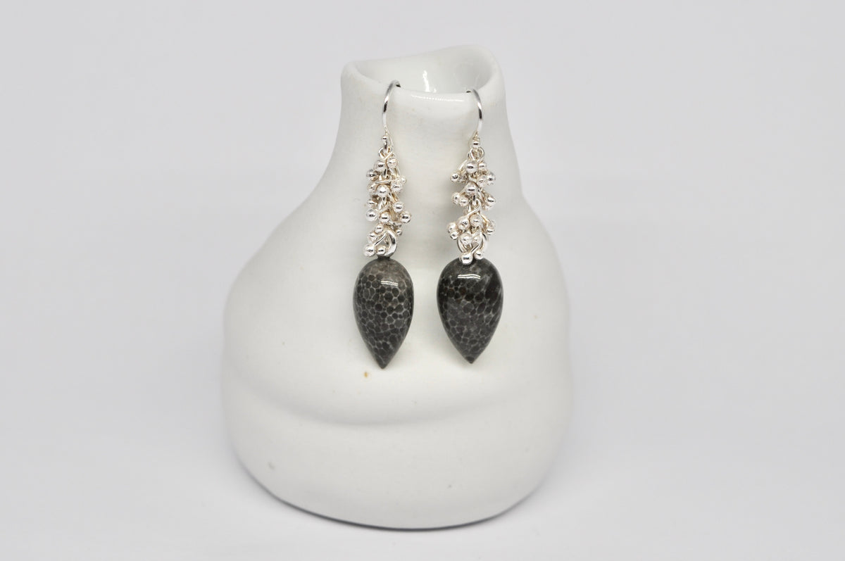 Fossil Coral Drop Earrings