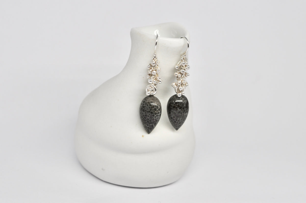 Fossil Coral Drop Earrings