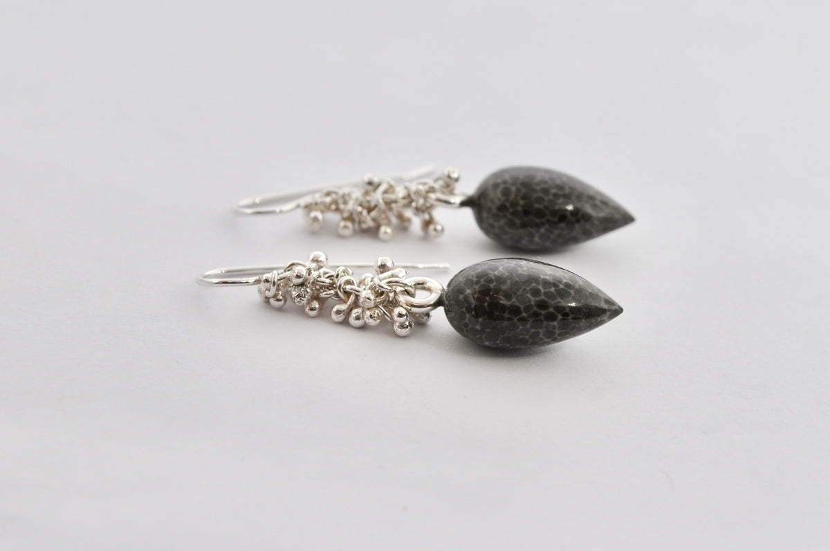 Fossil Coral Drop Earrings