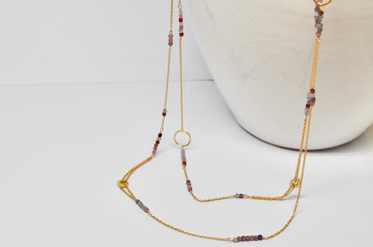 Golden Thread Spinel Necklace