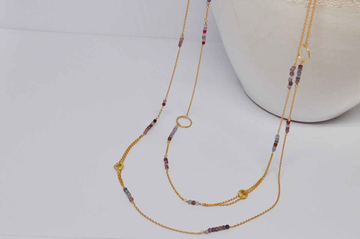 Golden Thread Spinel Necklace