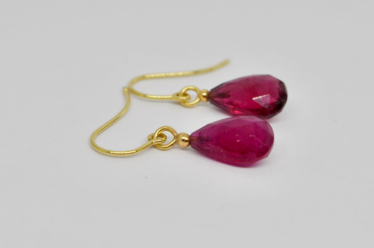 Rubellite Drop Earrings
