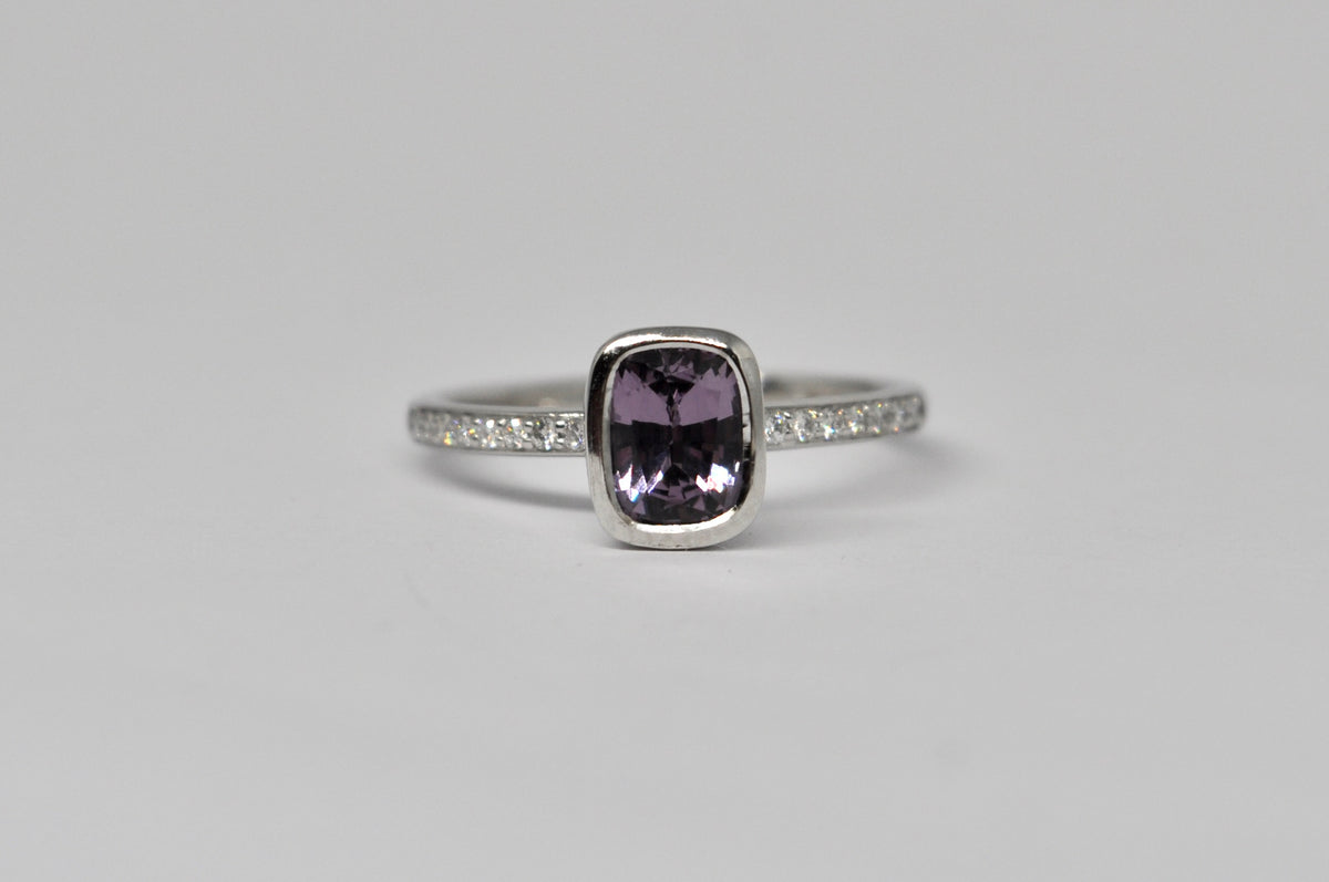 Lavender Spinel Solitaire Ring