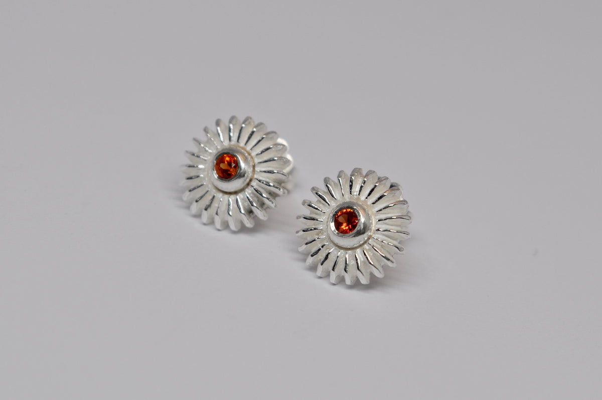 Sunburst Sapphire Studs