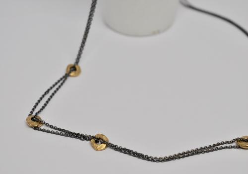 oxidized gold chain