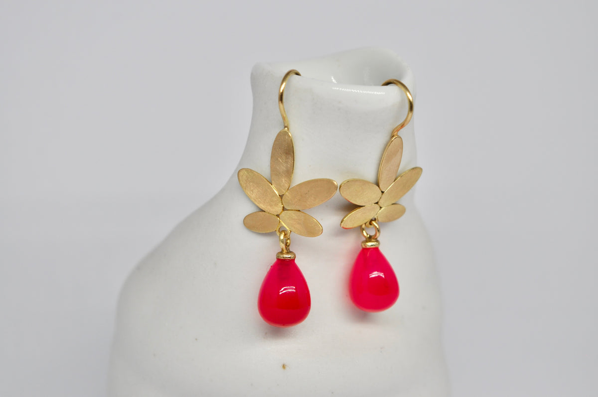 Neon Blossom Drop Earrings