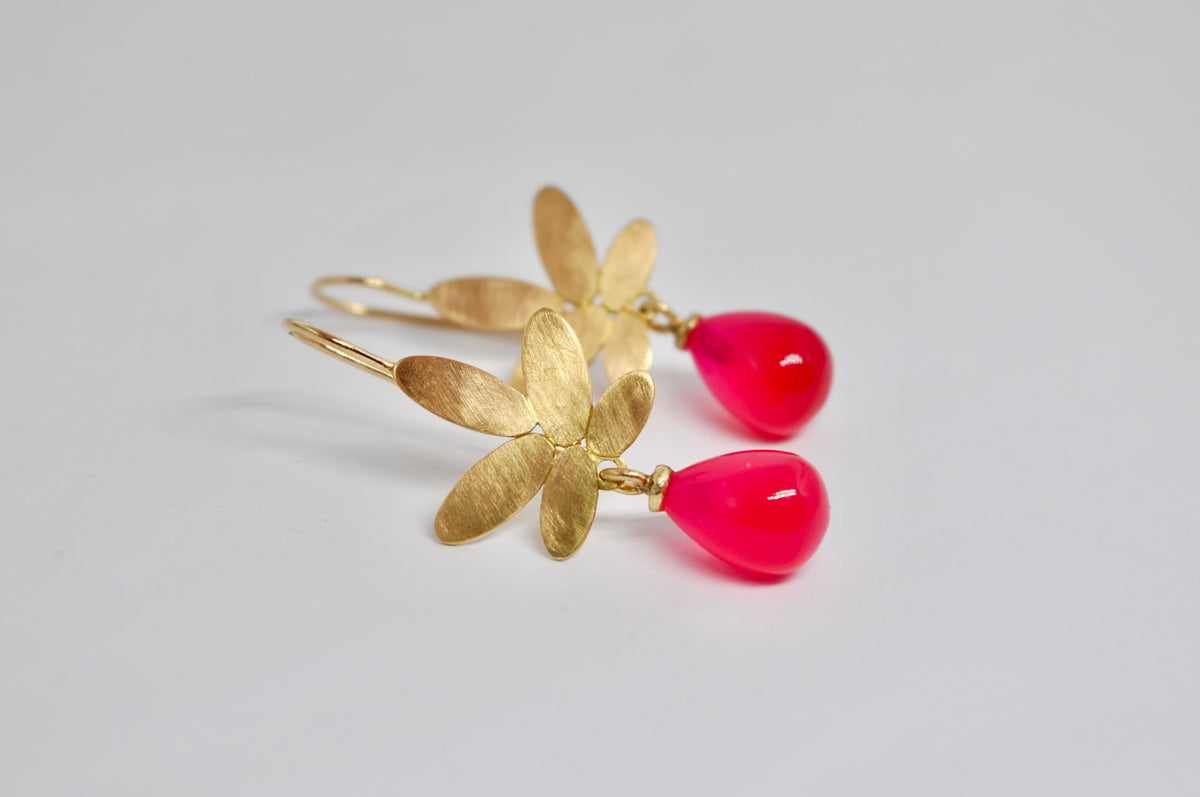 Neon Blossom Drop Earrings