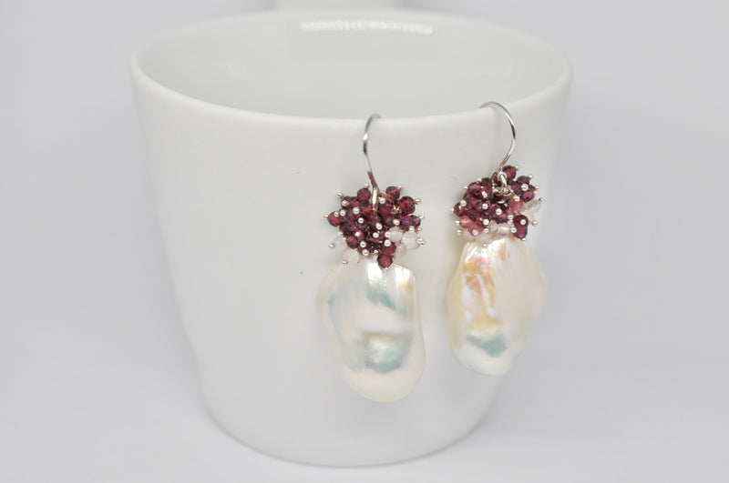 Blush Cascade Baroque Pearl Earrings