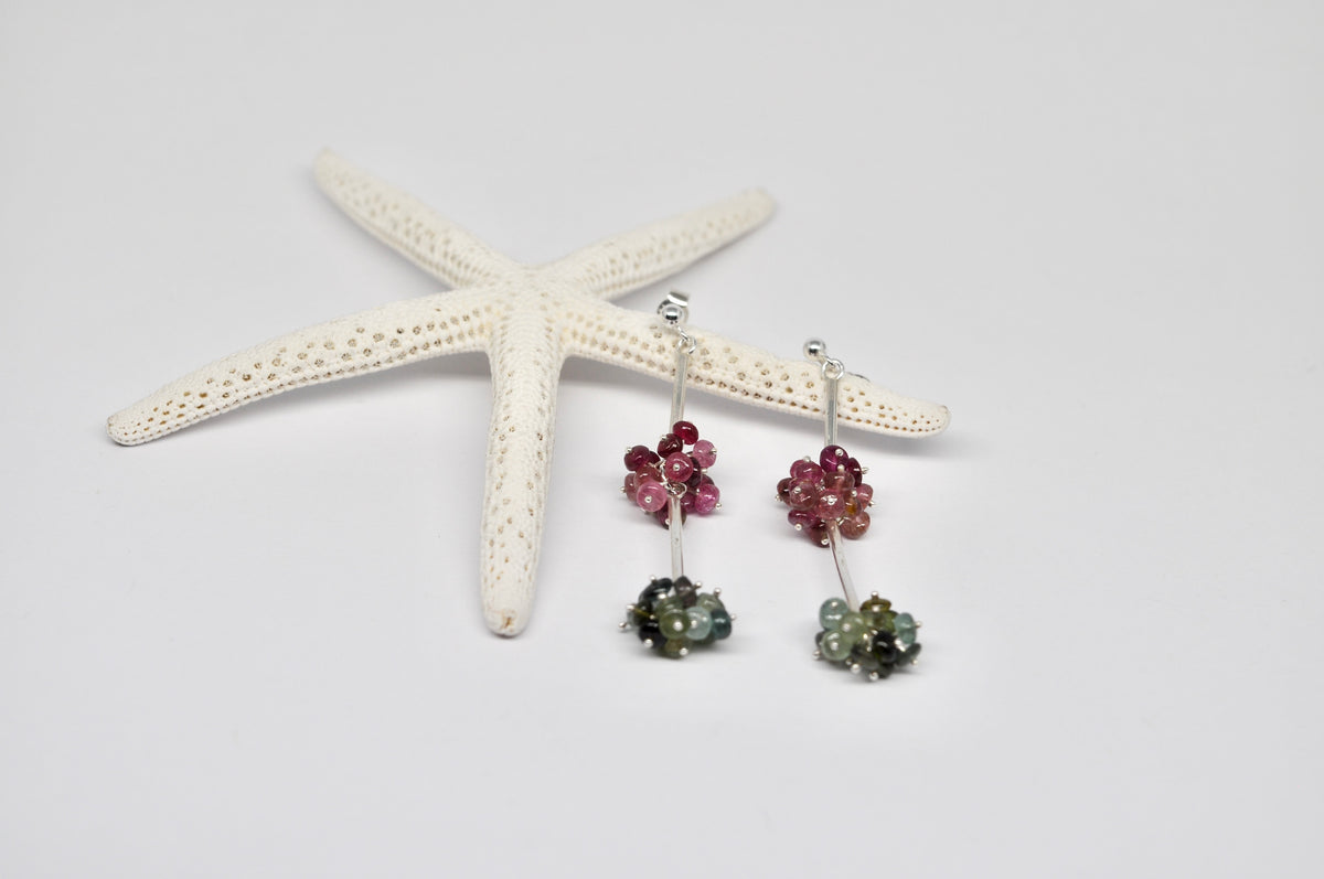 Double Bloom Tourmaline Earrings