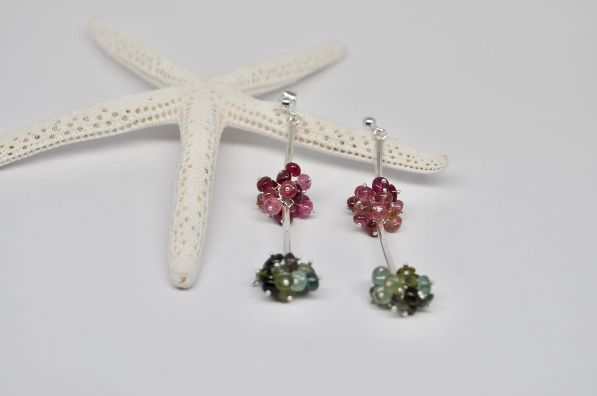 Double Bloom Tourmaline Earrings