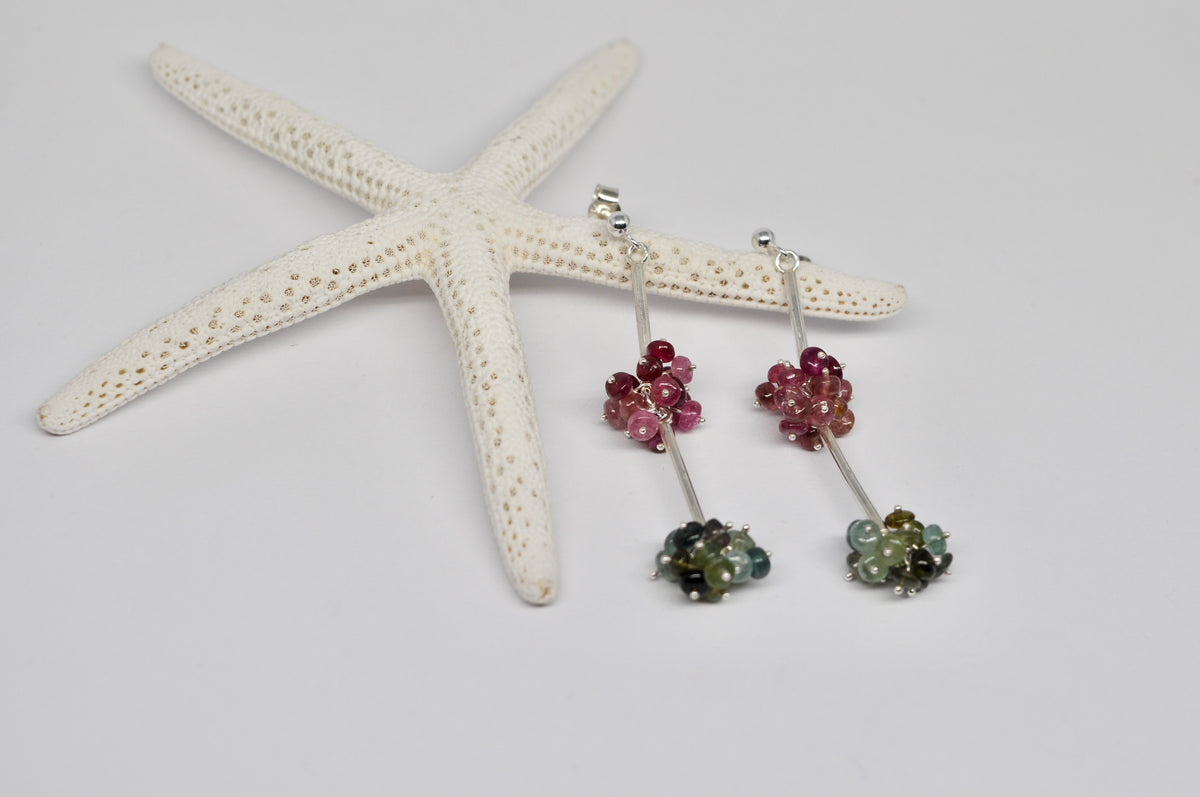 Double Bloom Tourmaline Earrings