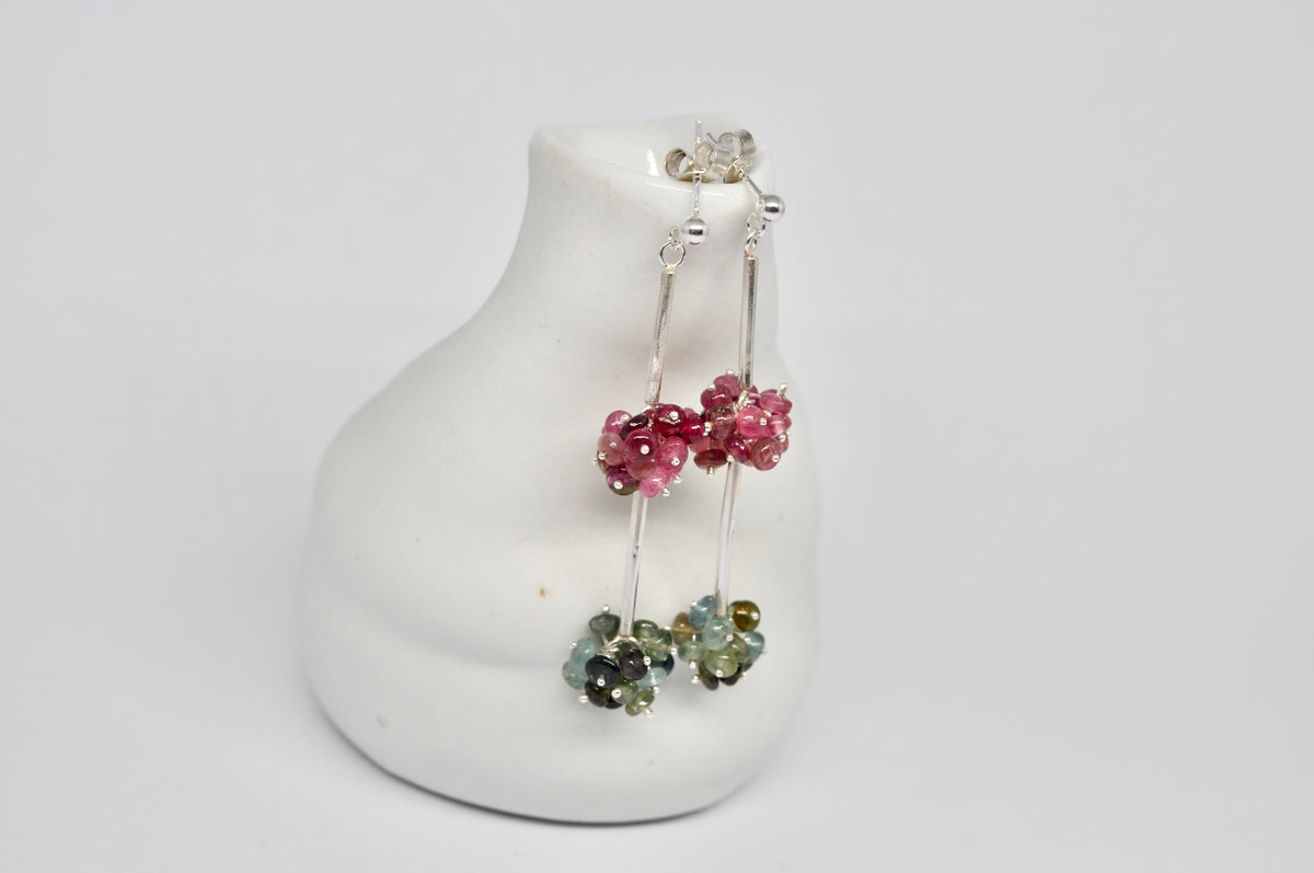 Double Bloom Tourmaline Earrings