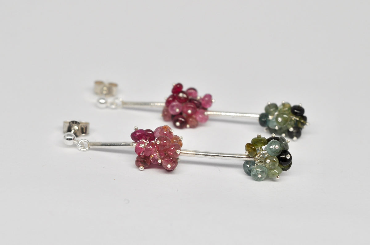 Double Bloom Tourmaline Earrings