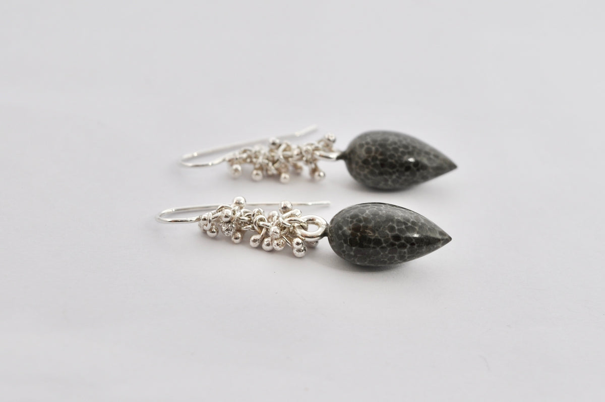 Fossil Coral Drop Earrings