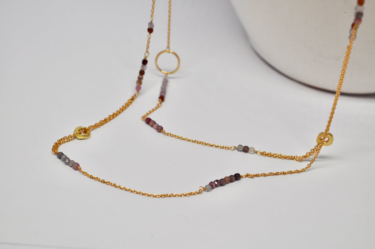Golden Thread Spinel Necklace