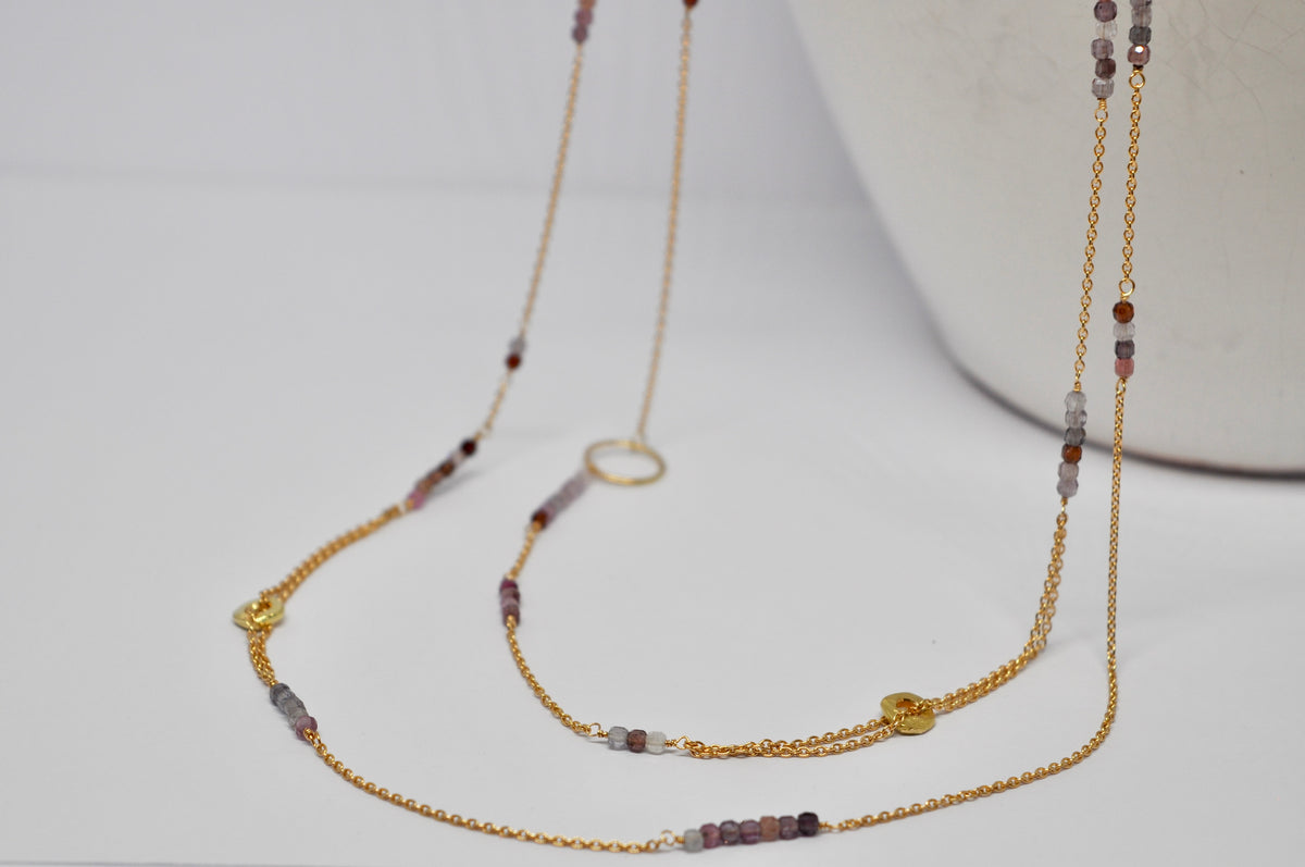 Golden Thread Spinel Necklace