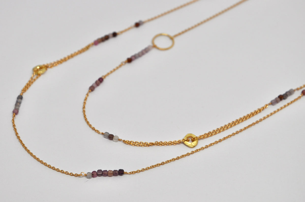 Golden Thread Spinel Necklace