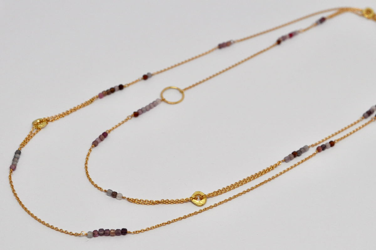 Golden Thread Spinel Necklace