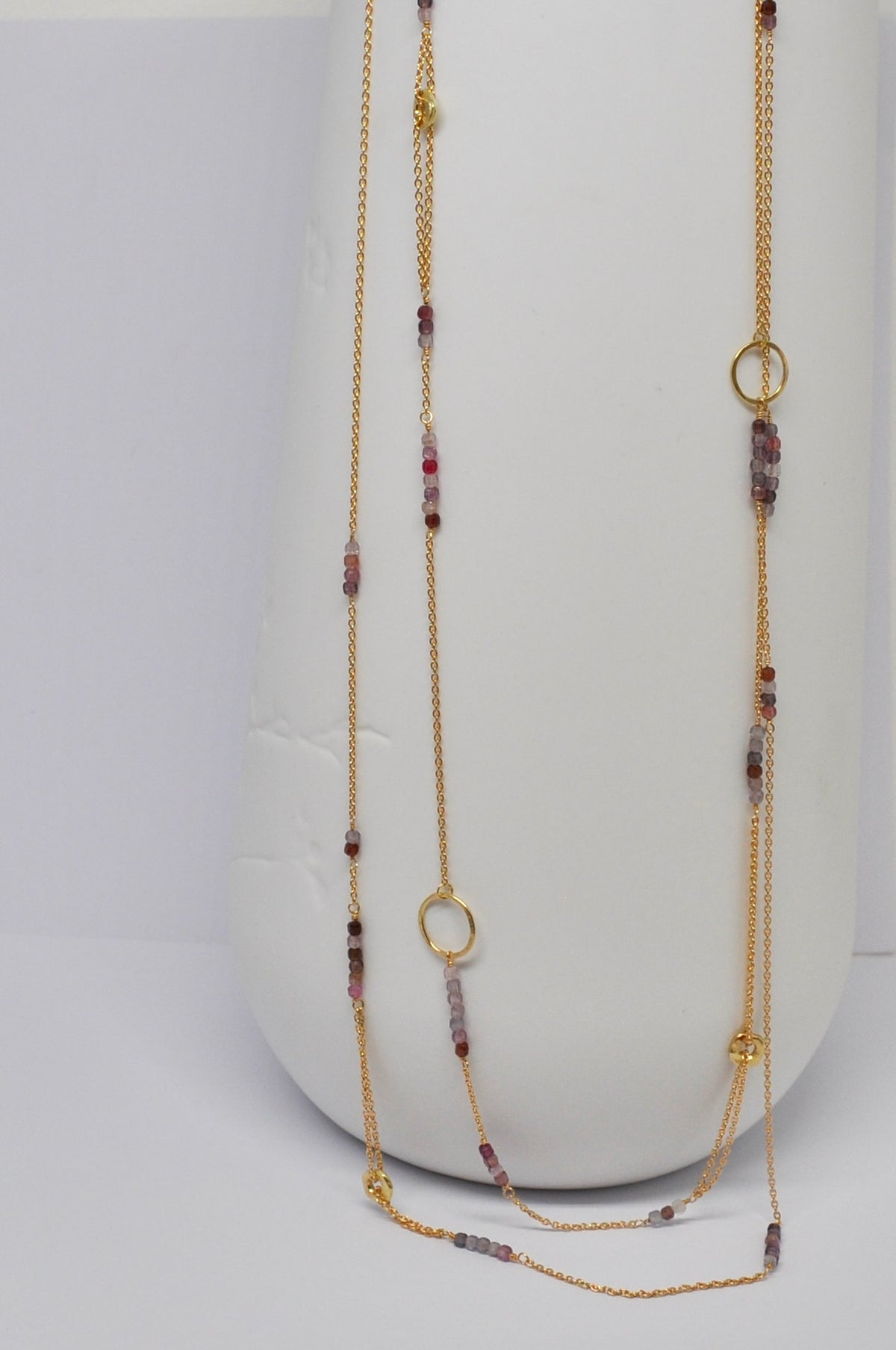 Golden Thread Spinel Necklace