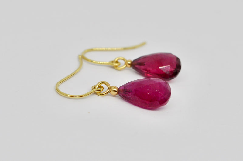 Rubellite Drop Earrings
