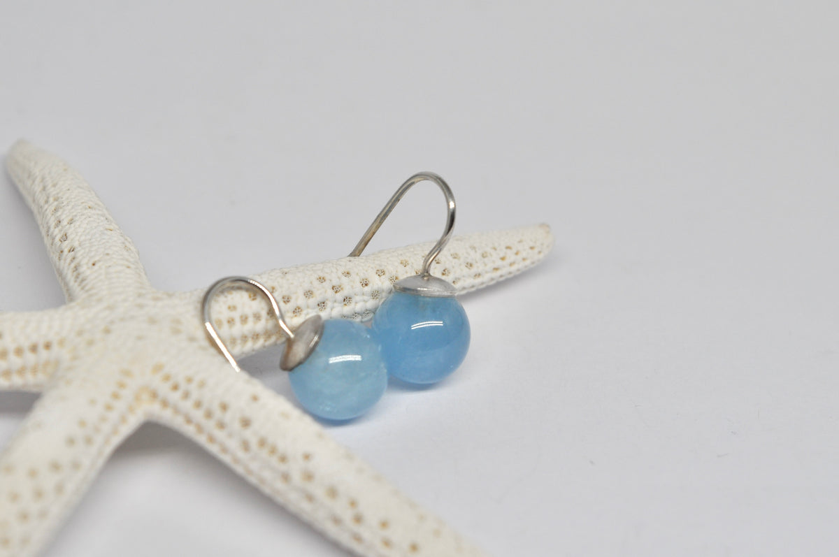 Blue Aquamarine 'Bonbon' Earrings