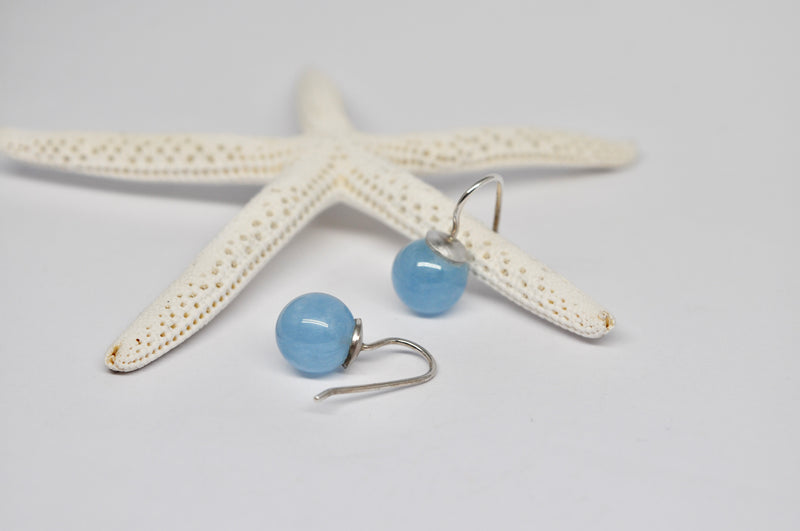 Blue Aquamarine 'Bonbon' Earrings