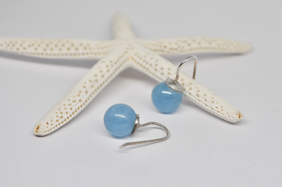 Blue Aquamarine 'Bonbon' Earrings