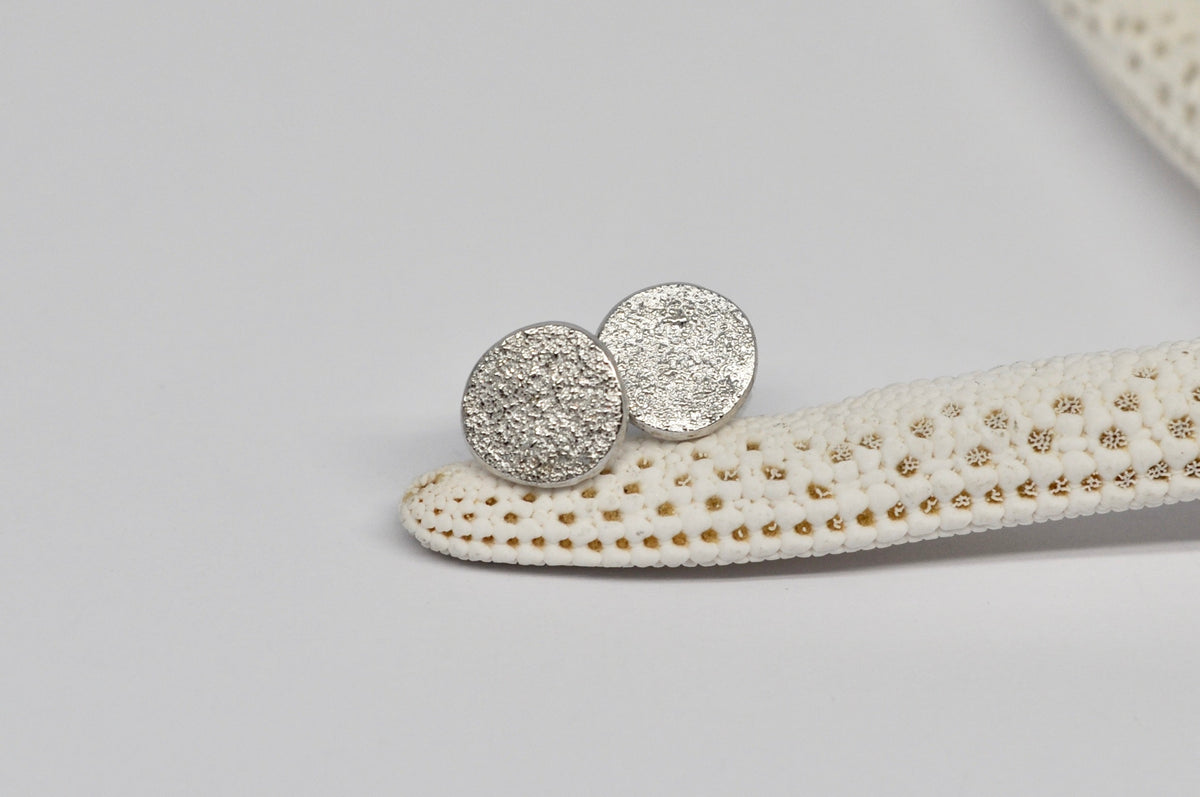 Textured Gold Dust Stud Earrings