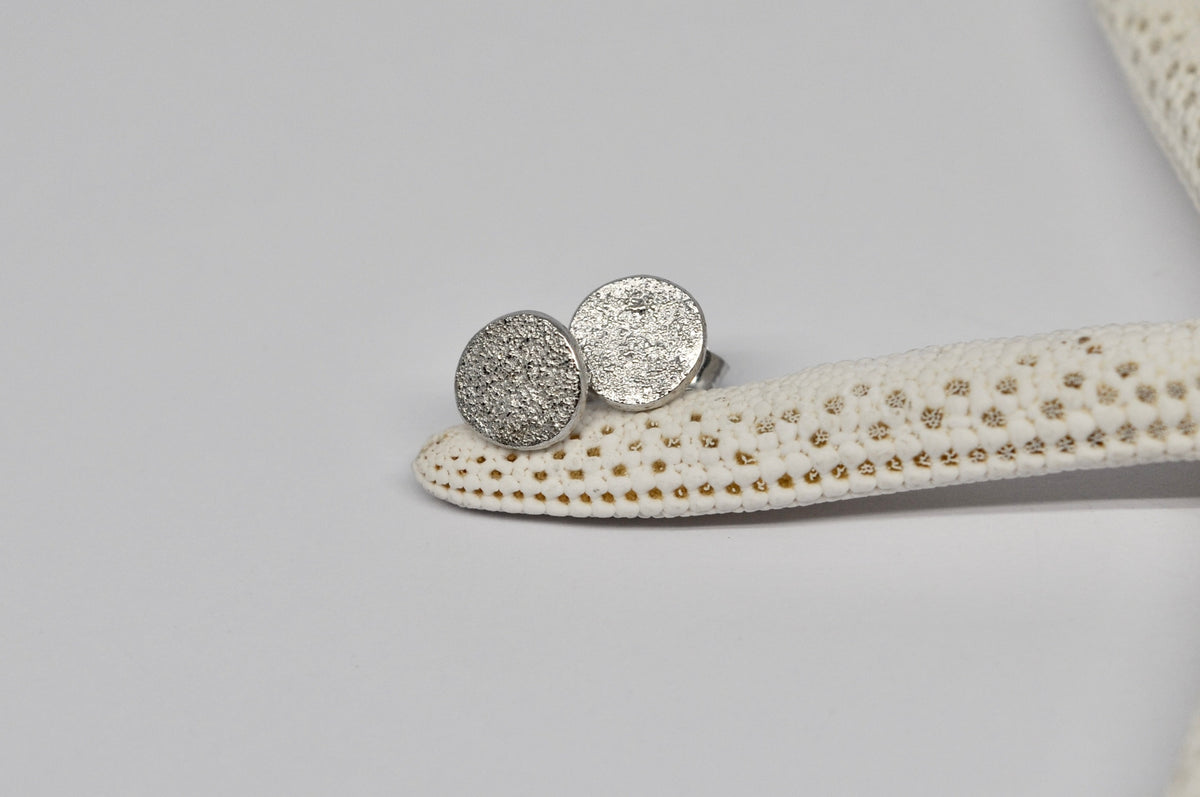 Textured Gold Dust Stud Earrings