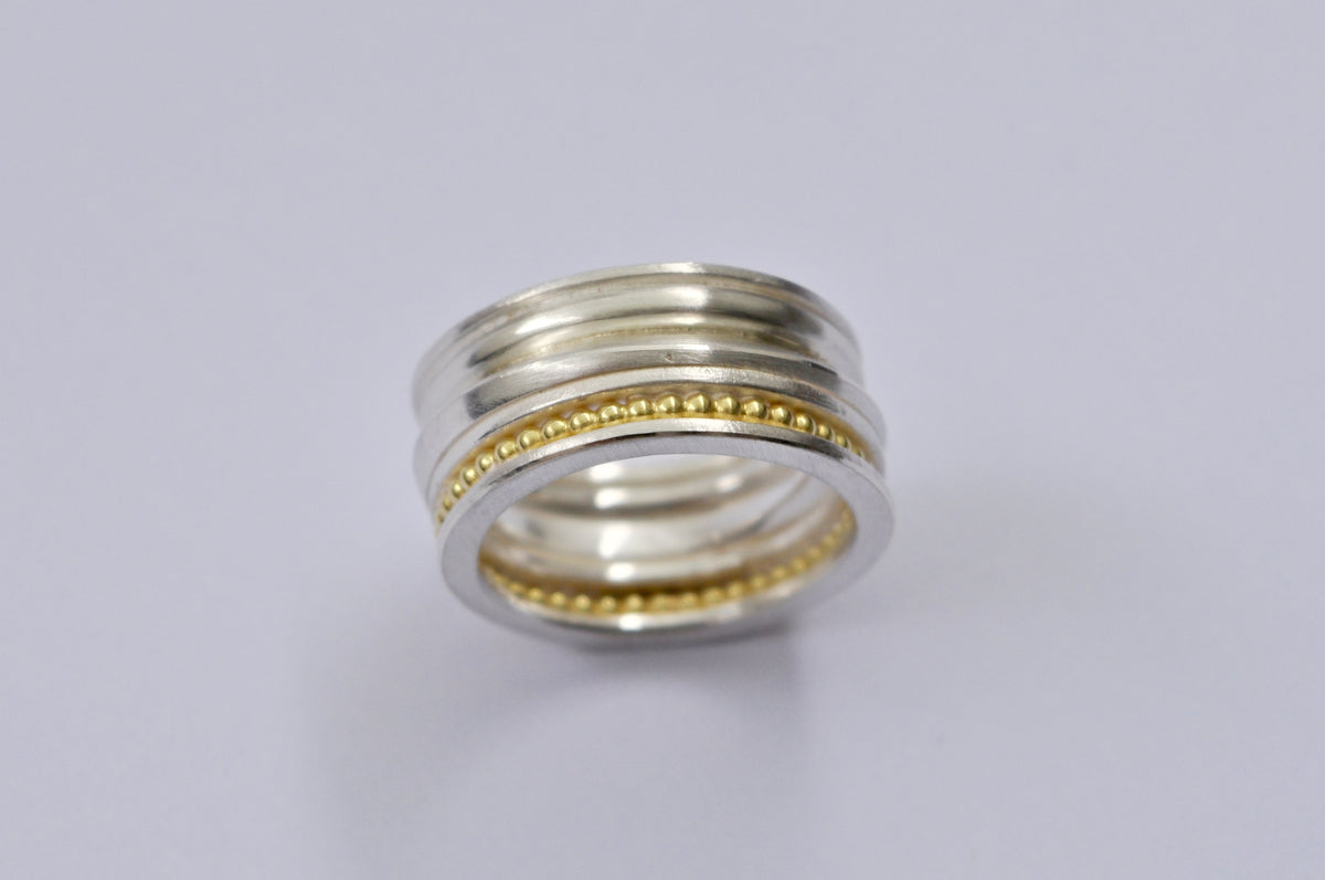 Silver & Gold Stacking Ring