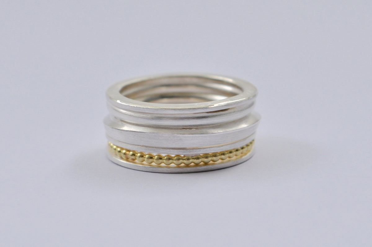 Silver & Gold Stacking Ring