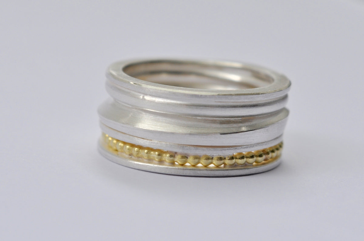 Silver & Gold Stacking Ring