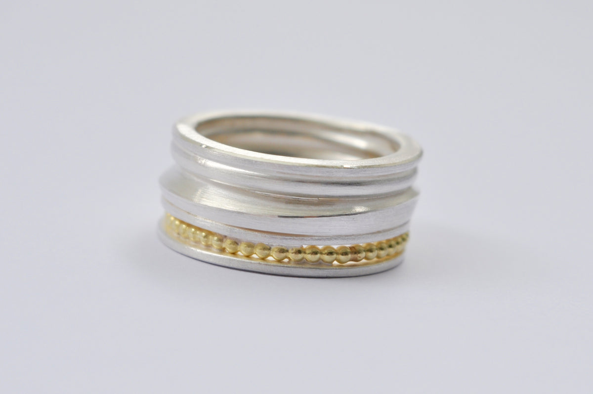 Silver & Gold Stacking Ring