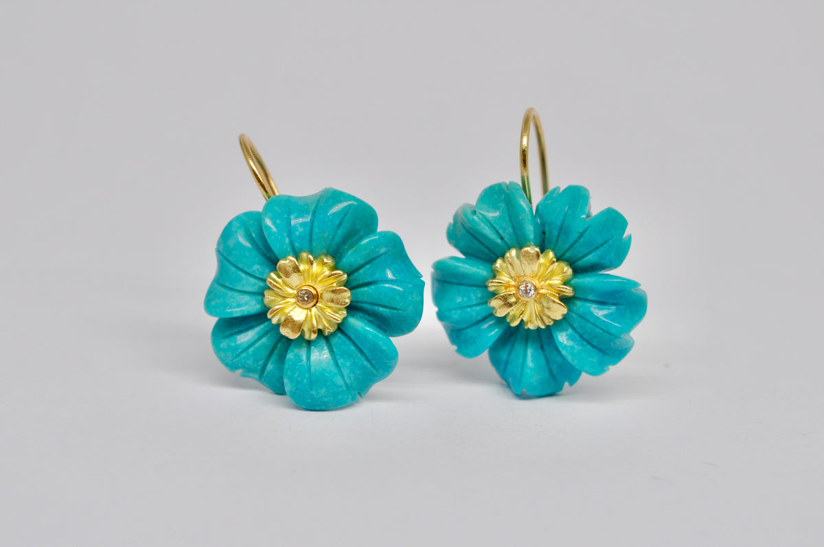 Turquoise Blossom Earrings