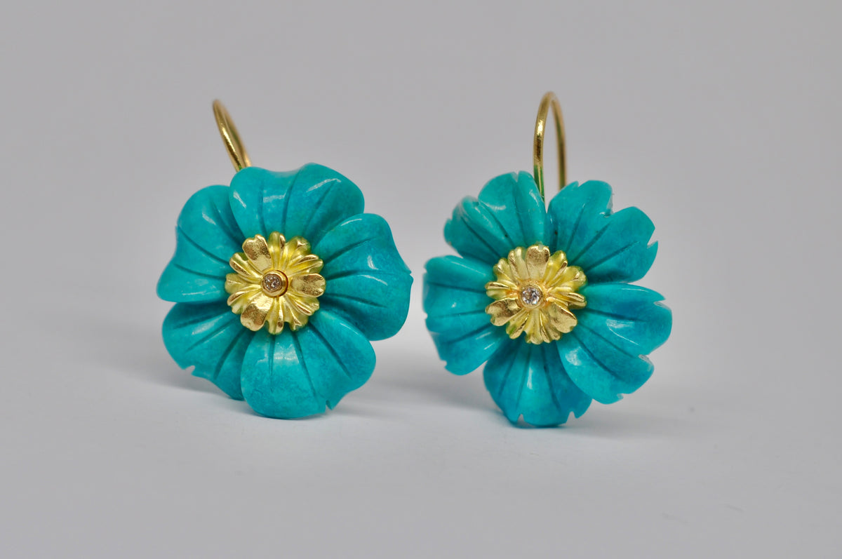 Turquoise Blossom Earrings