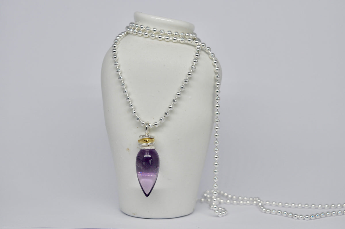 Amethyst Pendulum Necklace