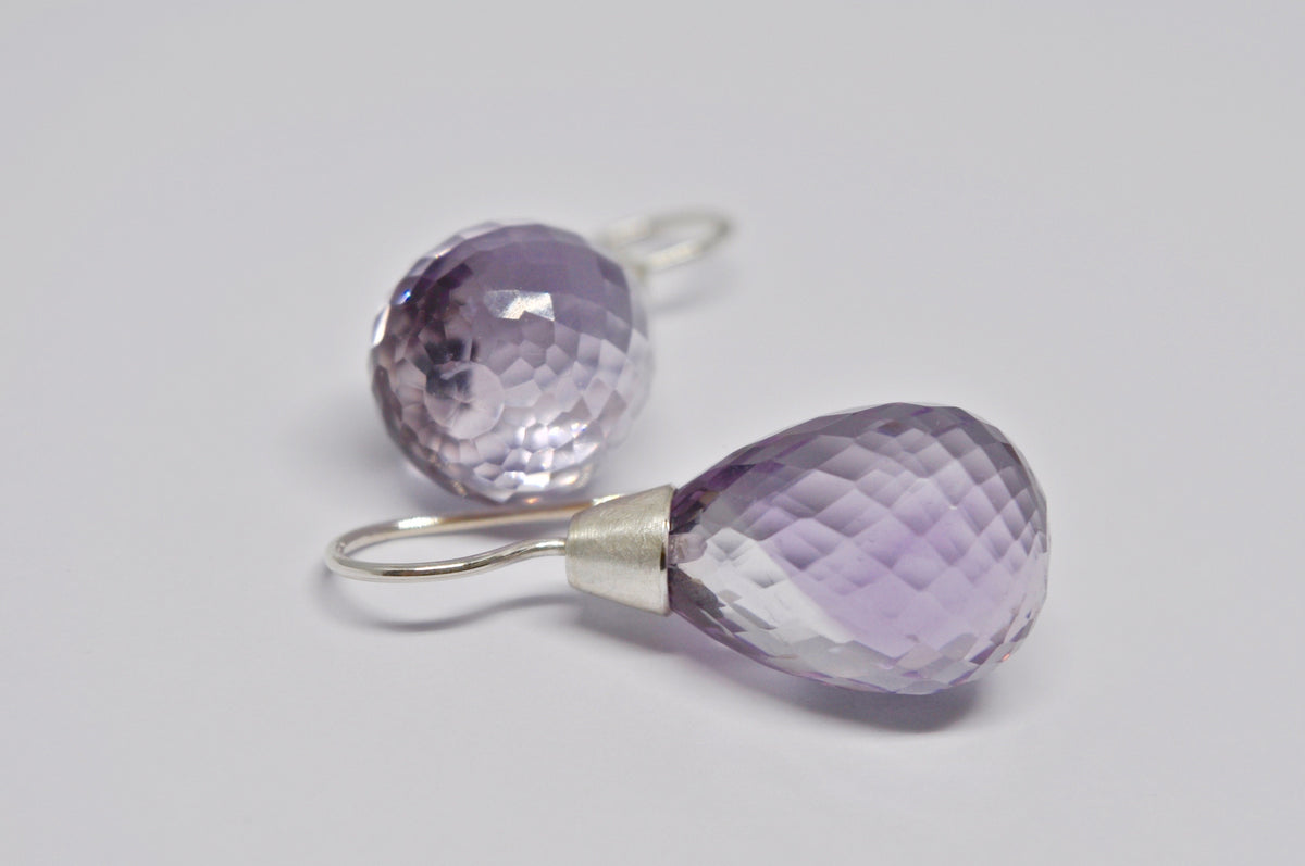 Amethyst and Silver Earrings