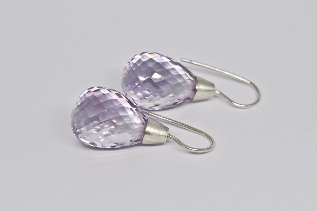 Amethyst and Silver Earrings