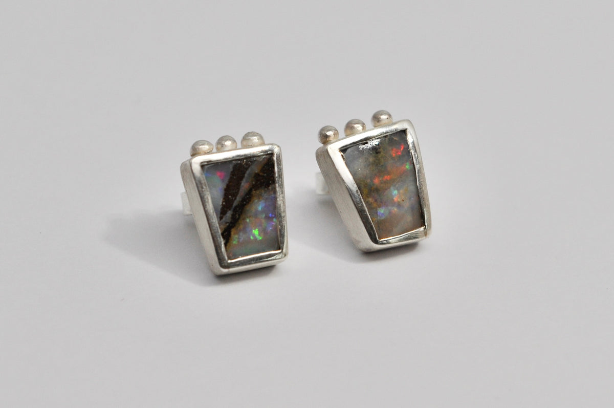 Boulder Opal Studs