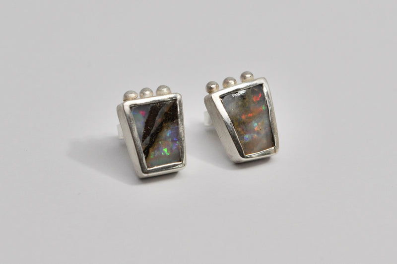 Boulder Opal Studs