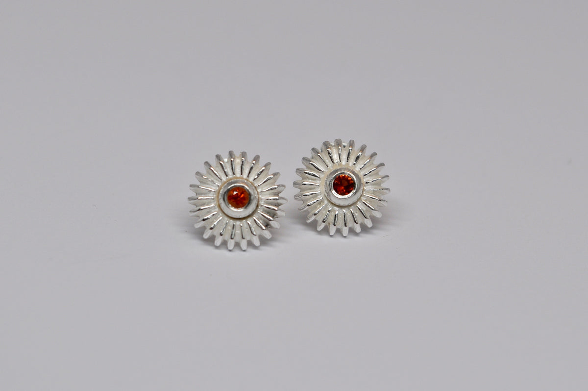 Sunburst Sapphire Studs
