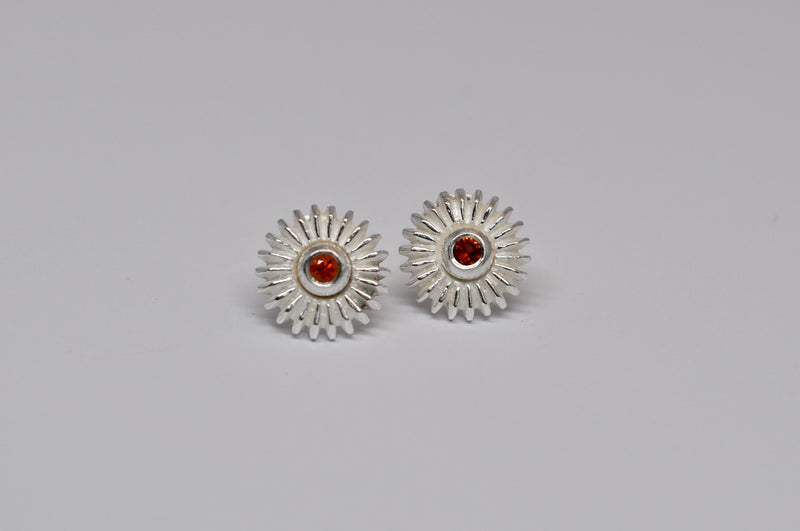Sunburst Sapphire Studs