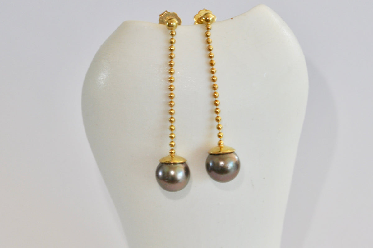 Tahitian Pearl Pendulum Earrings