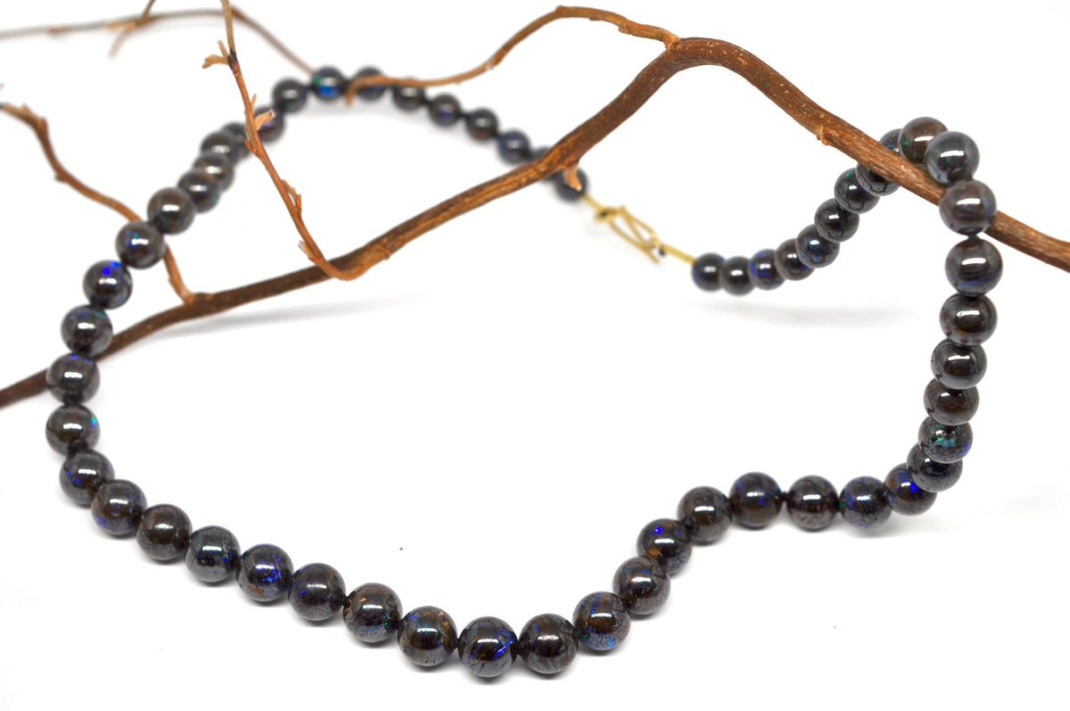 Boulder Opal Necklace with 18k Gold Clasp