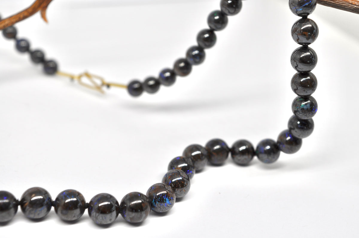 Boulder Opal Necklace with 18k Gold Clasp
