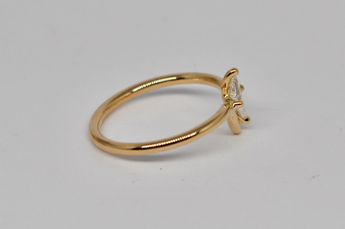 Marquise Diamond Solitaire Ring in 18K Yellow Gold